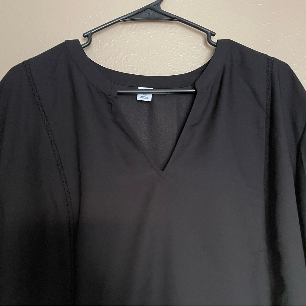 NWOT - Old Navy - Women’s Black Floral Mini Long-sleeve Summer Dress - Plus - Picture 7 of 9